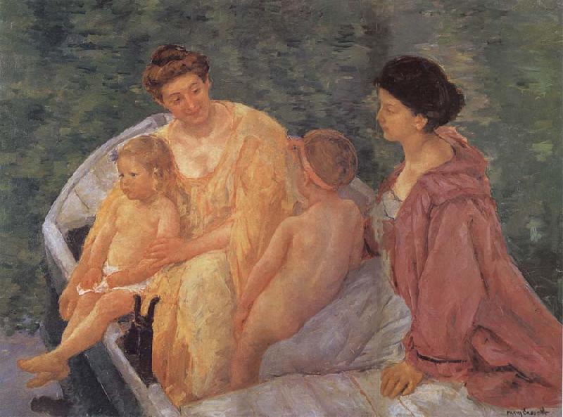 Mary Cassatt Mother and son in the boat oil painting image